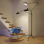 Industriel Minimalistisk Gulvlampe - Justerbar
