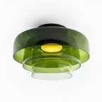 Flerlaget Transparent Glasloftlampe - Minimalistisk