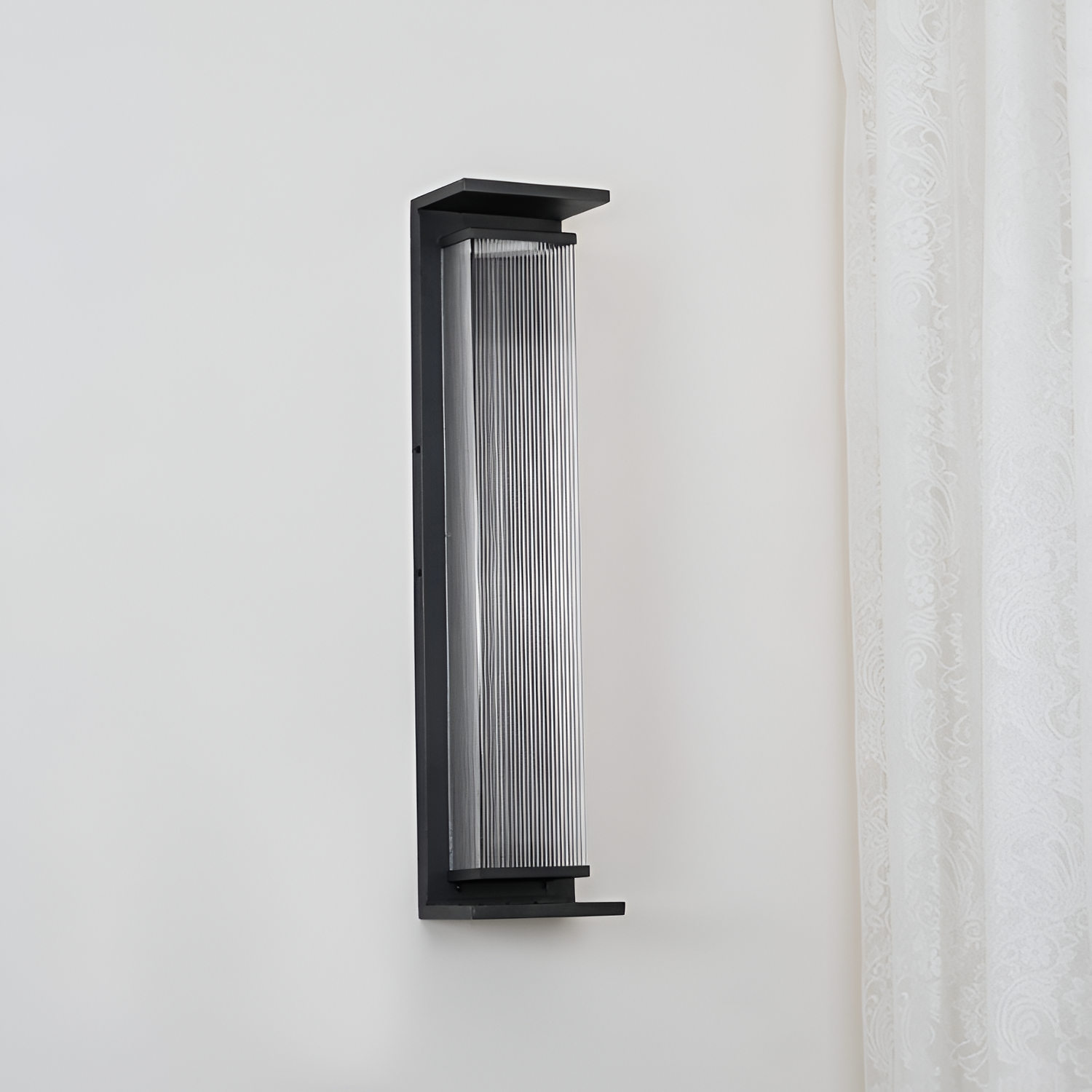 Rillet Lineær Solenergi Væglampe - Minimalistisk