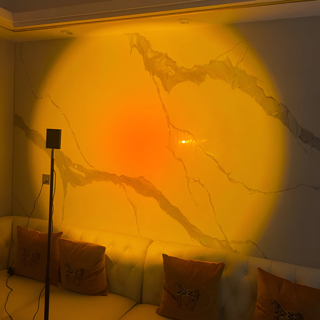 Sunset Projektionsgulvlampe - Gylden Time Stemningsbelysning