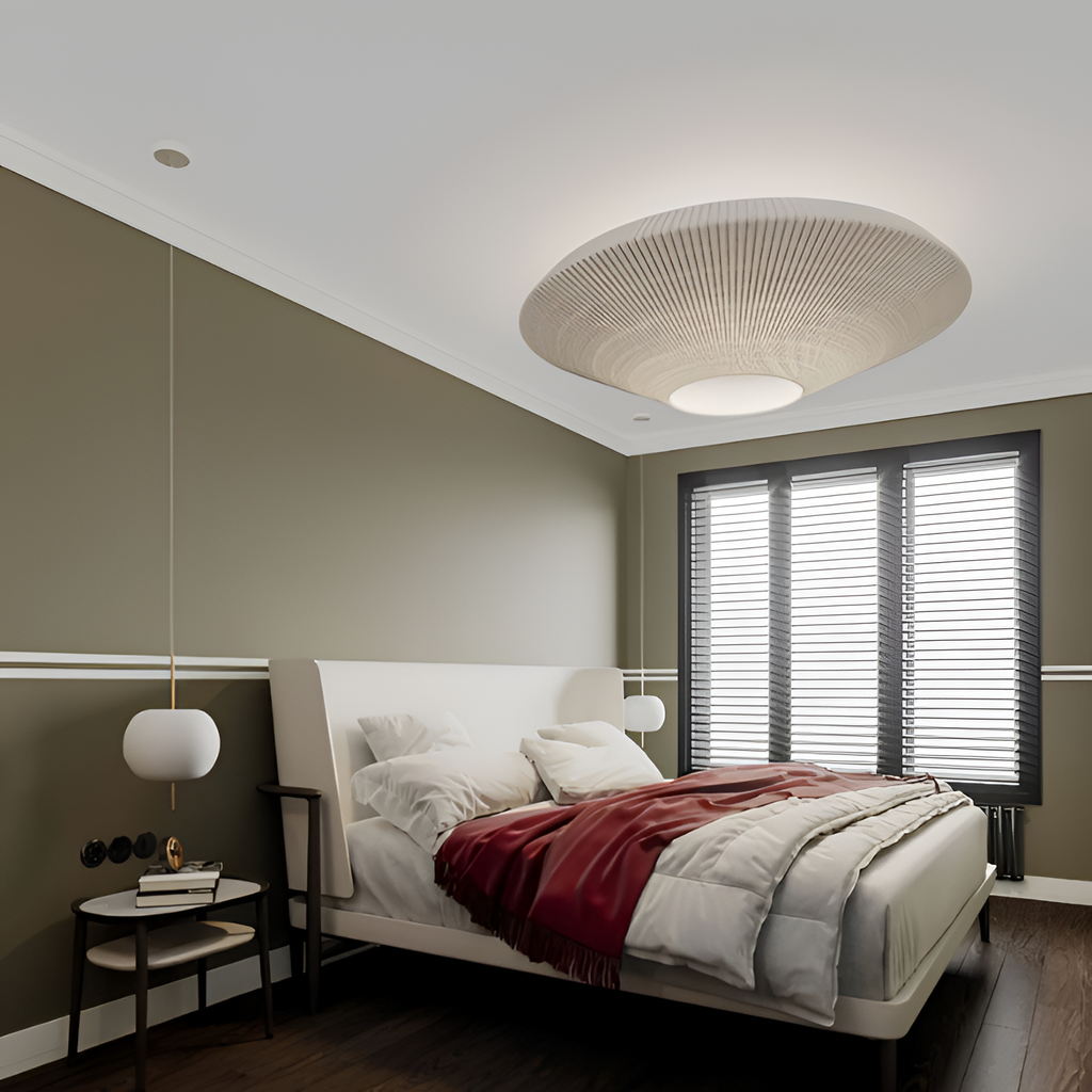 Plisseret Minimalistisk Loftlampe - Dæmpbar