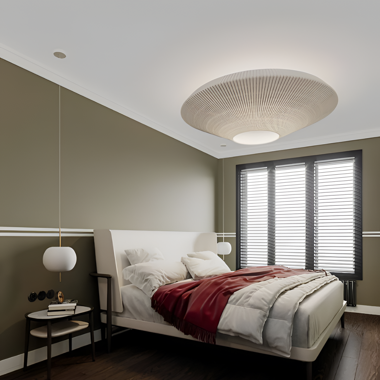 Plisseret Minimalistisk Loftlampe - Dæmpbar
