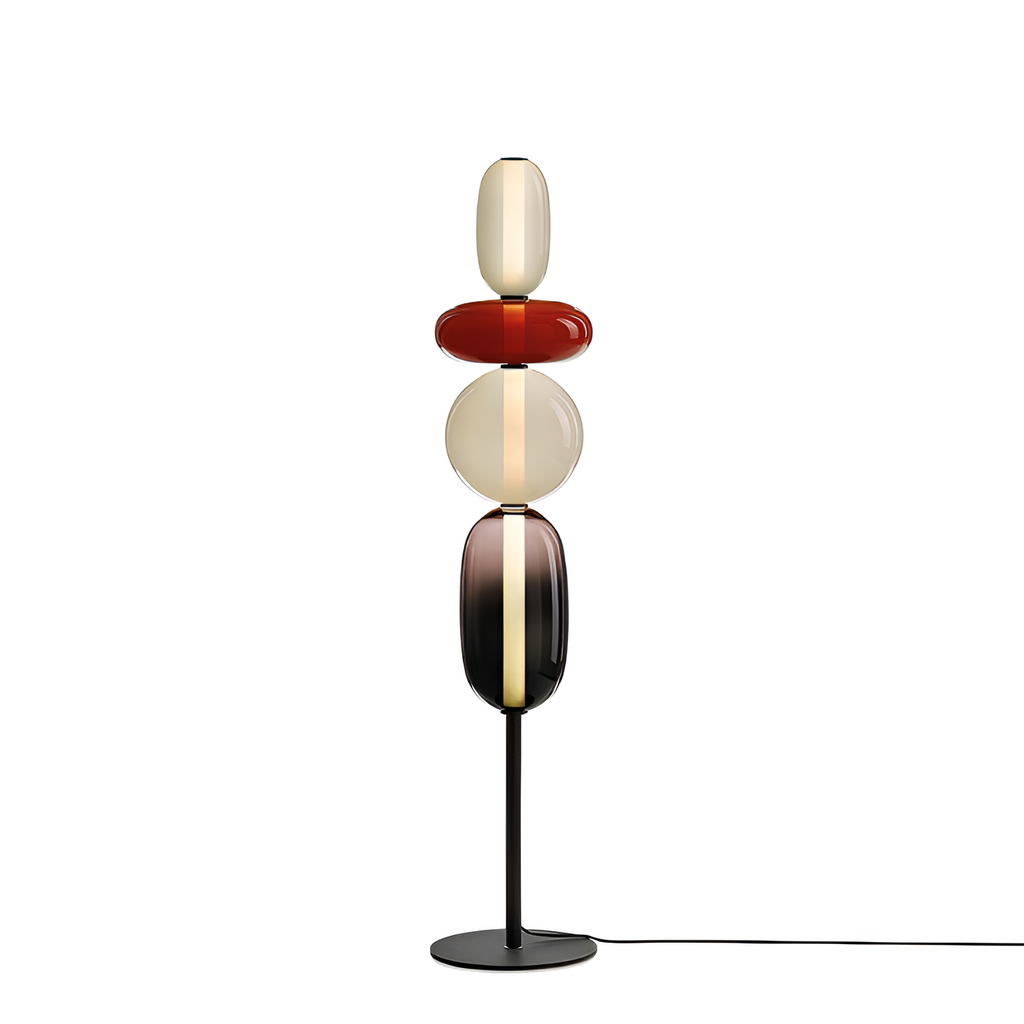 Stablet Geometrisk Glasgulvlampe - Moderne