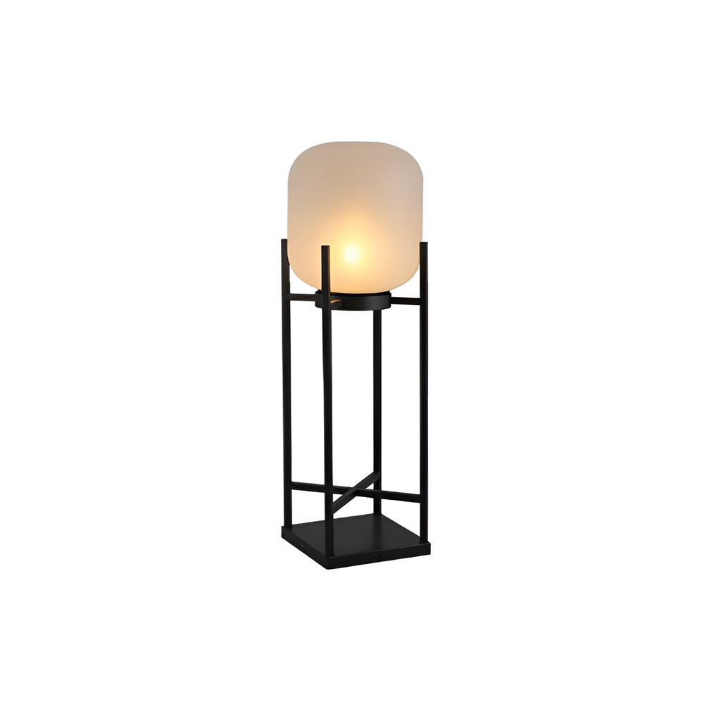 Geometrisk Industriel Solcelle Gulvlampe - Minimalistisk