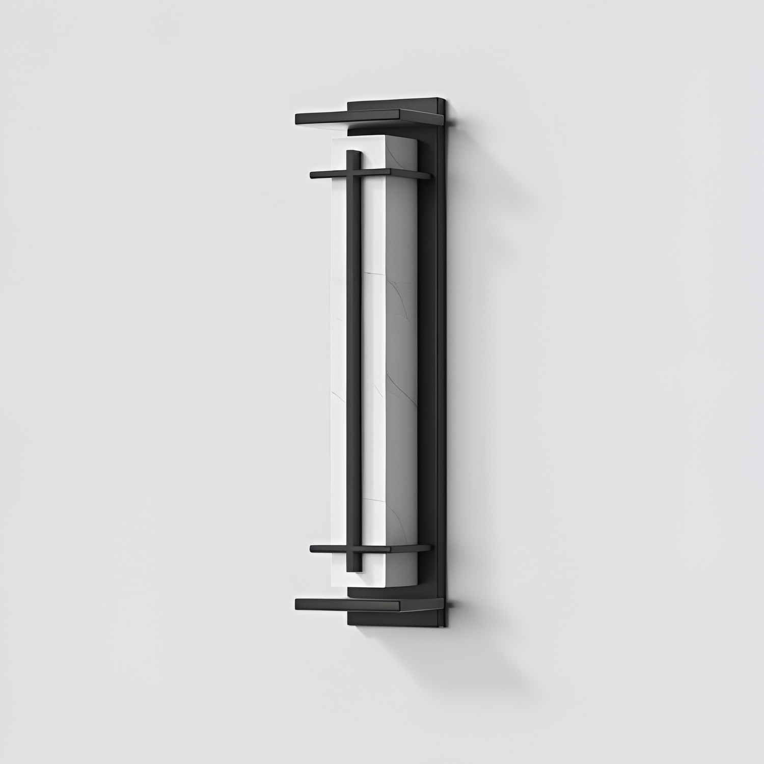 Marmorstil Solenergi Rektangulær Væglampe - Minimalistisk