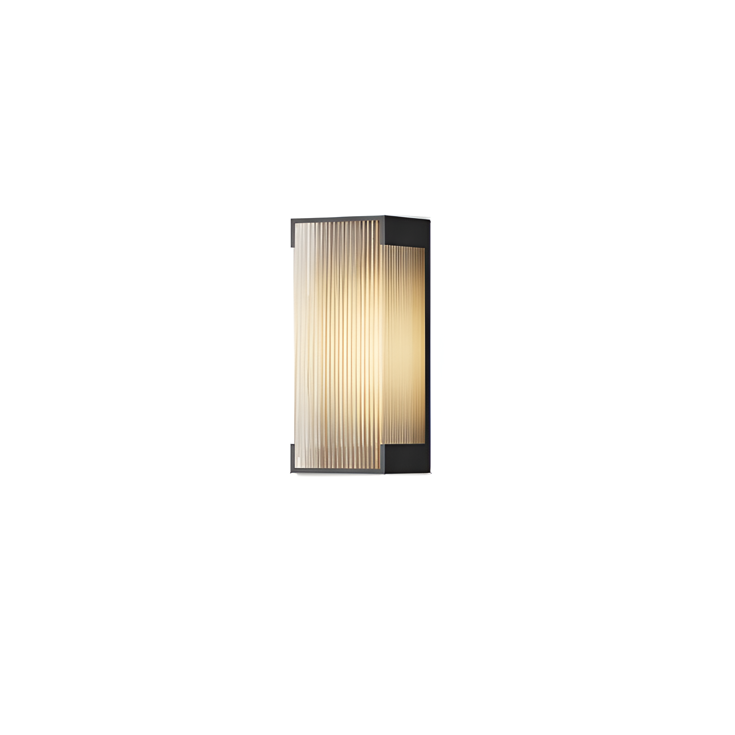 Rektangulær Solenergi Rillet Væglampe - Minimalistisk