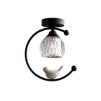 Crescent-figur med struktureret loftlampe – lysdæmpbar