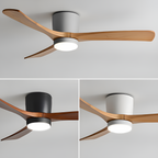 Nordisk Træ Loftsventilatorslampe - Justerbar