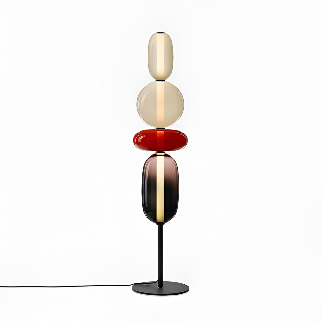 Stablet Geometrisk Glasgulvlampe - Moderne