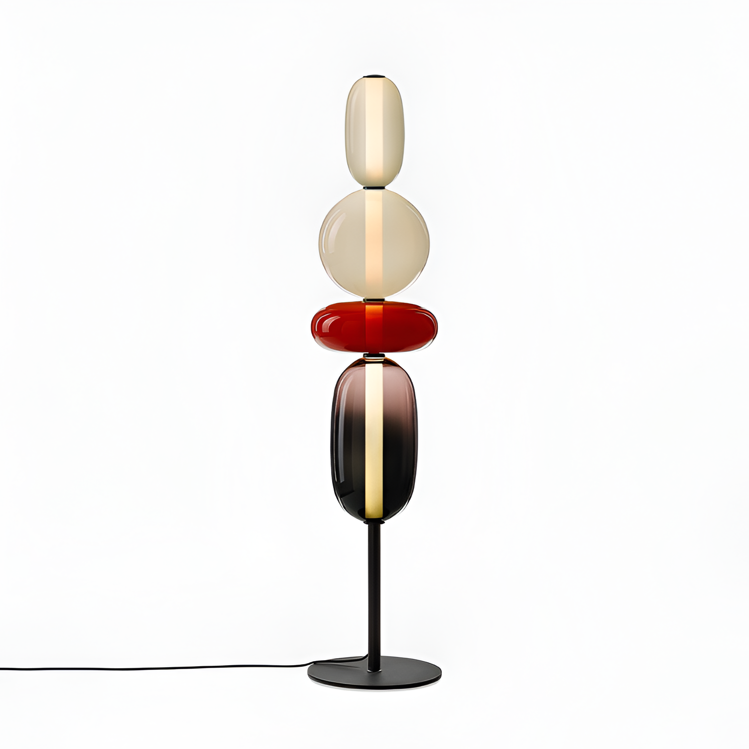 Stablet Geometrisk Glasgulvlampe - Moderne