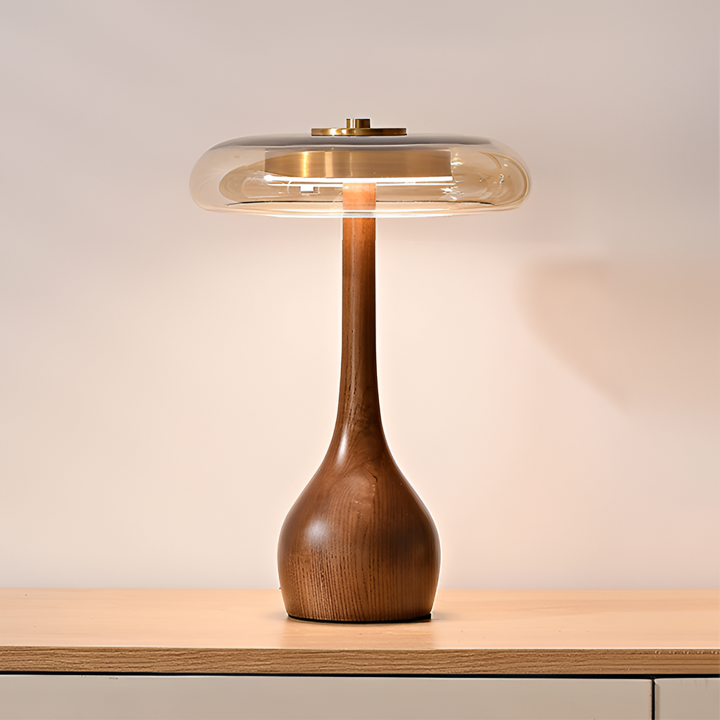 Mid-Century Mushroom Bordlampe - Dæmpbar