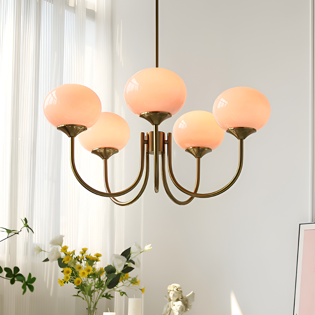 Mid Century Globe Lysekrone - Flere Lyskilder