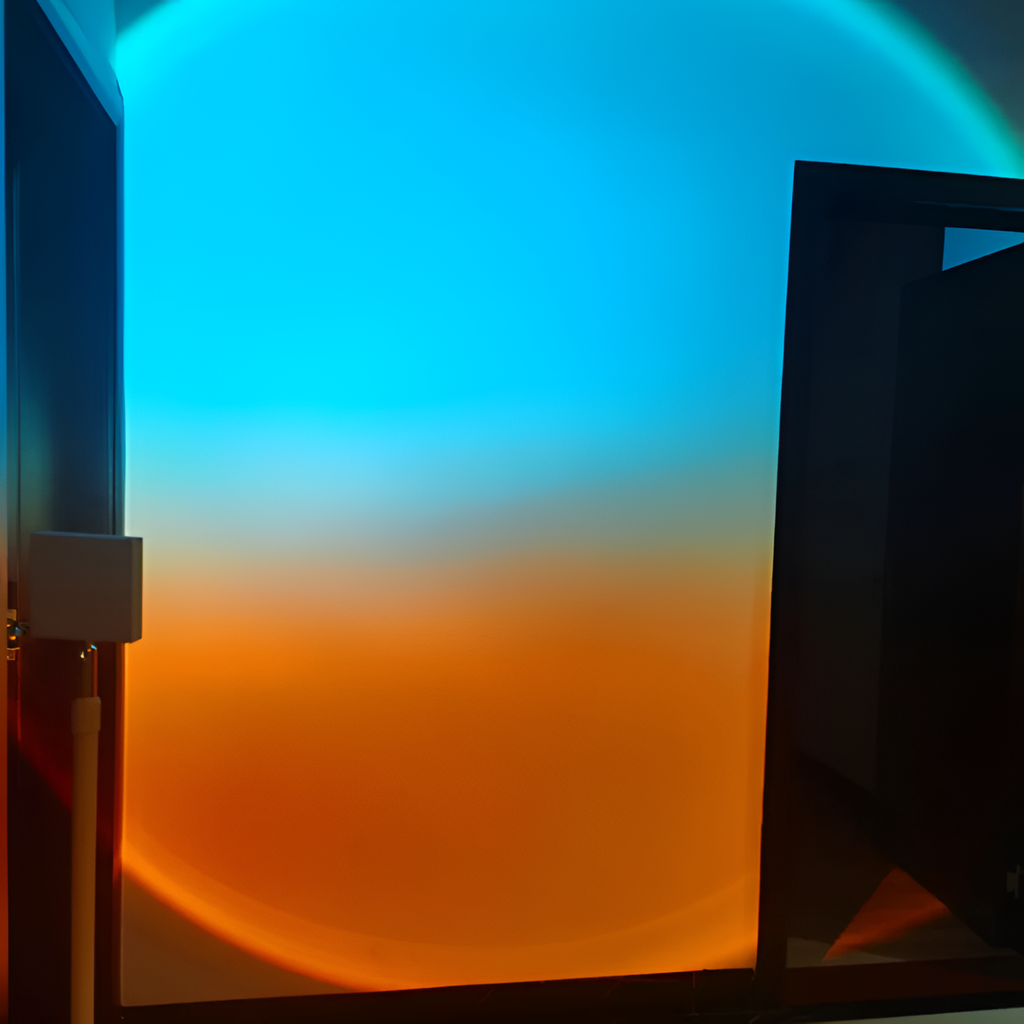 Sunset Projektionsgulvlampe - Gylden Time Stemningsbelysning