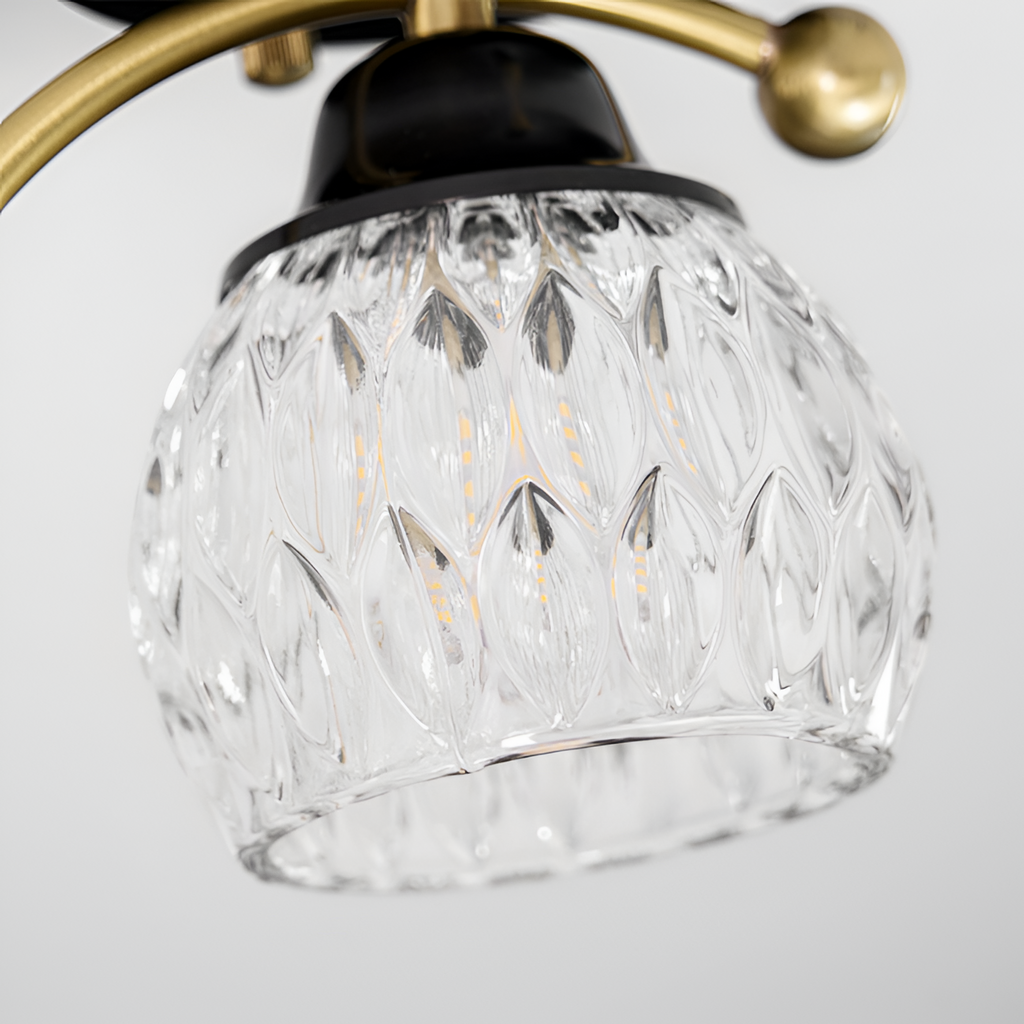 Crescent-figur med struktureret loftlampe – lysdæmpbar
