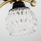 Crescent-figur med struktureret loftlampe – lysdæmpbar