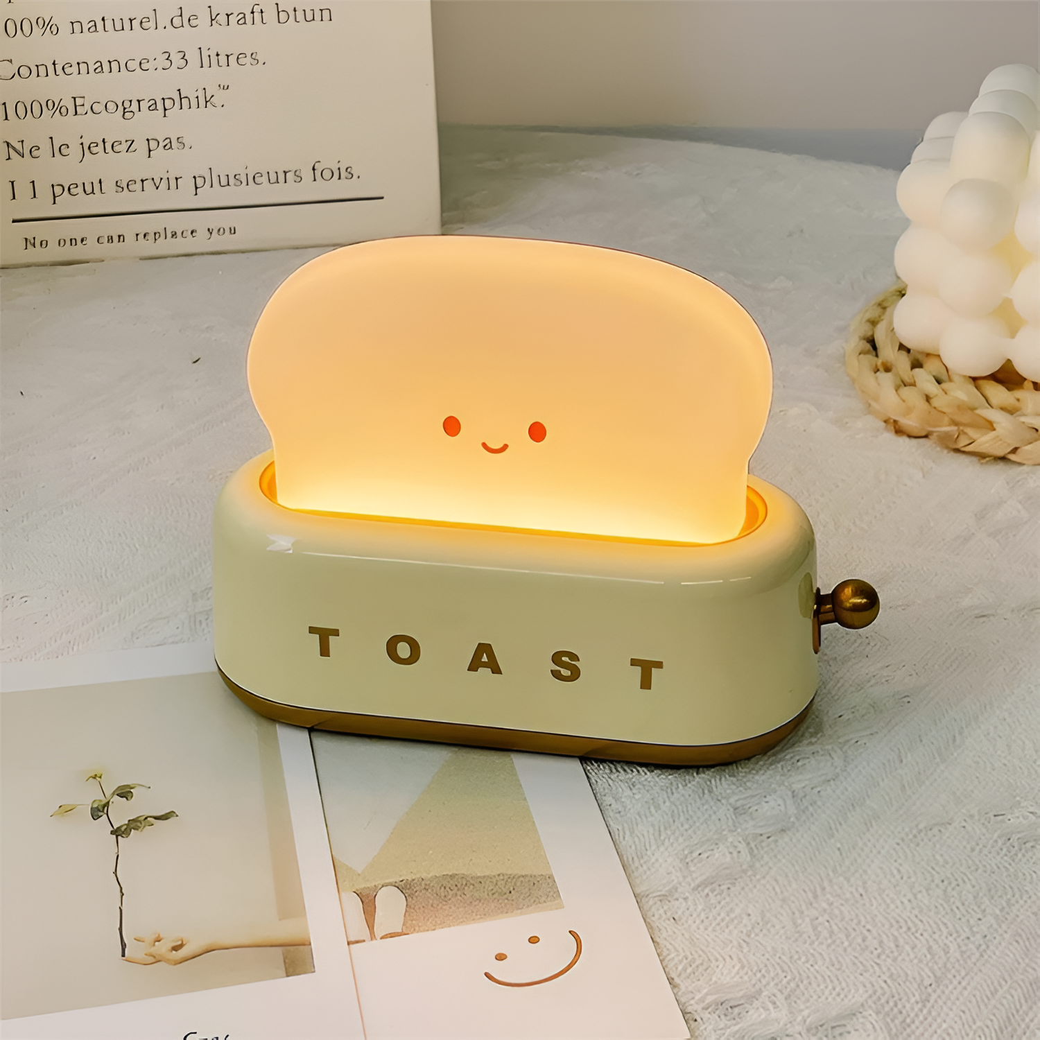 Genopladelig Minimalistisk Brødristerlampe - Dæmpbar
