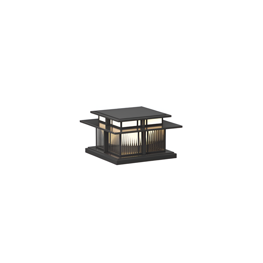 Zen-stil Solcellelampe til Søjle - Minimalistisk