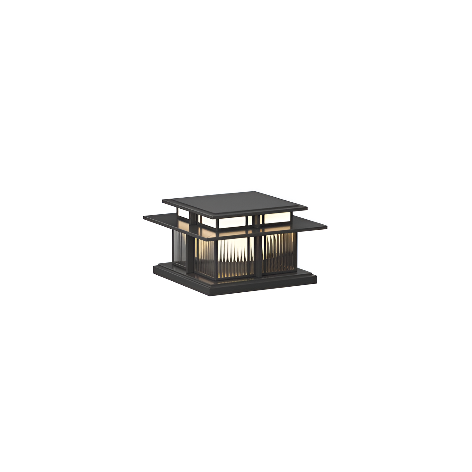 Zen-stil Solcellelampe til Søjle - Minimalistisk