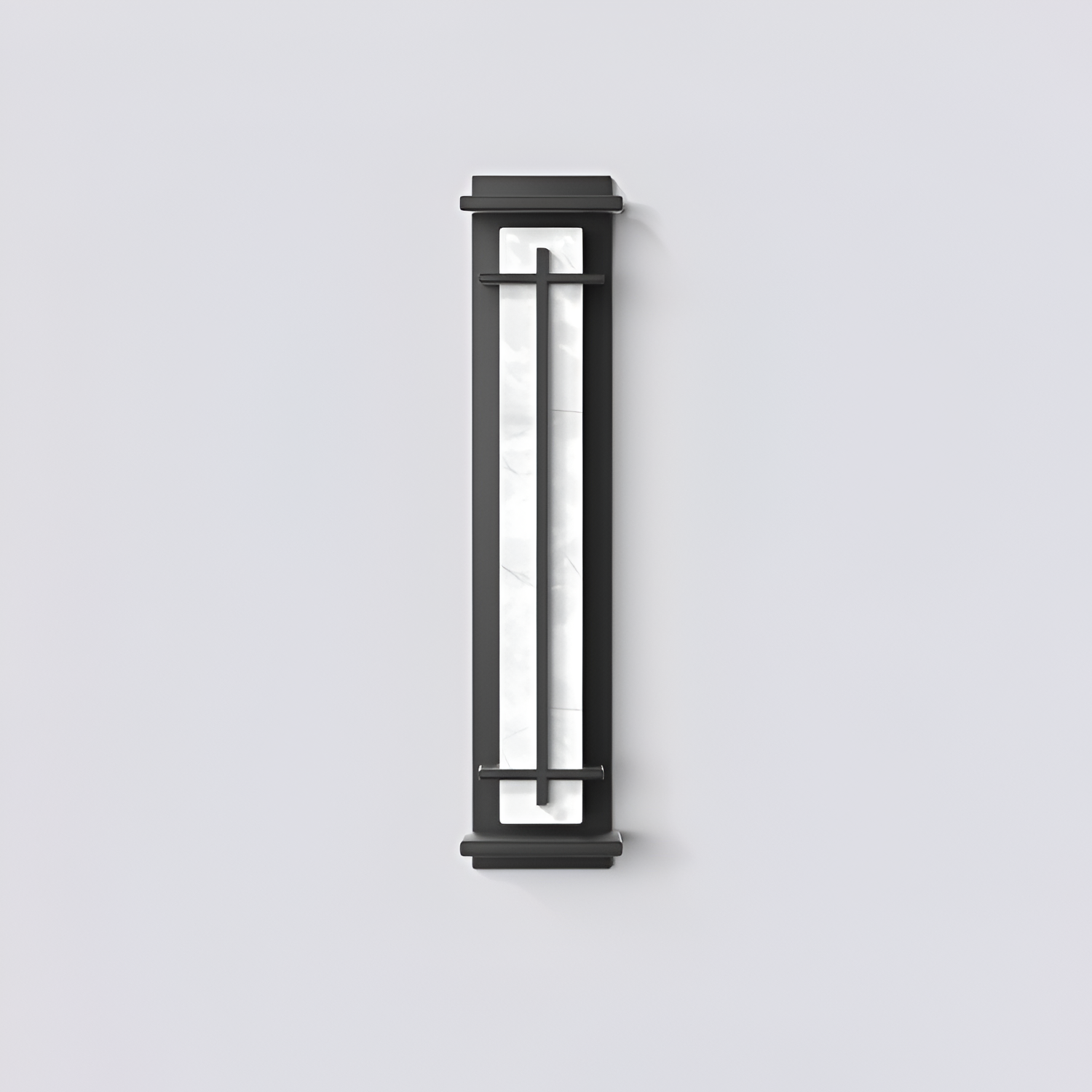 Marmorstil Solenergi Rektangulær Væglampe - Minimalistisk