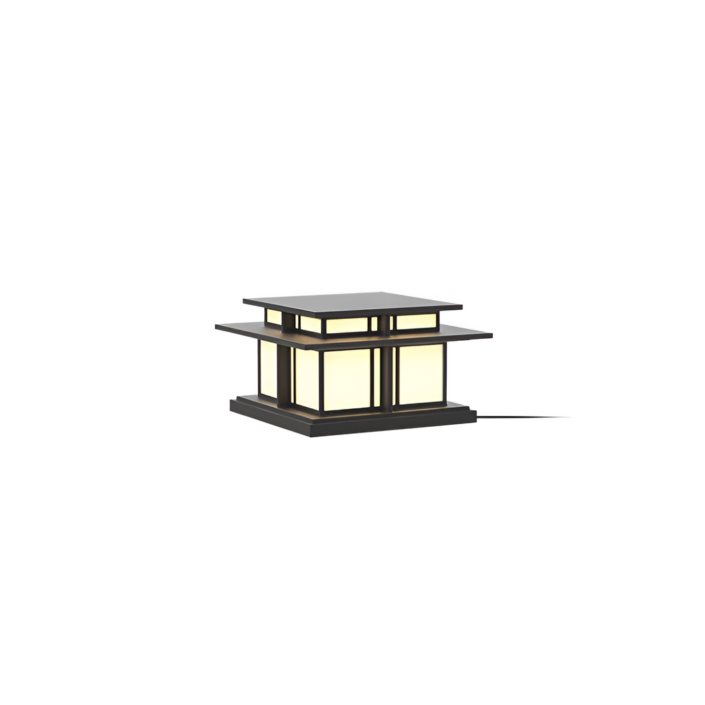 Zen-stil Solcellelampe til Søjle - Minimalistisk