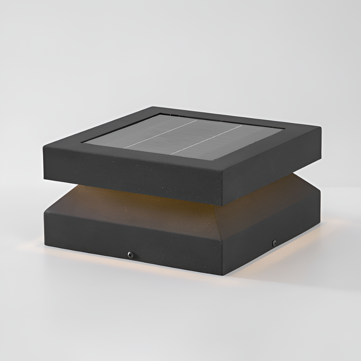 Tekstureret Finish Solcellelampe til Søjle - Minimalistisk