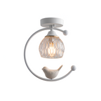 Crescent-figur med struktureret loftlampe – lysdæmpbar