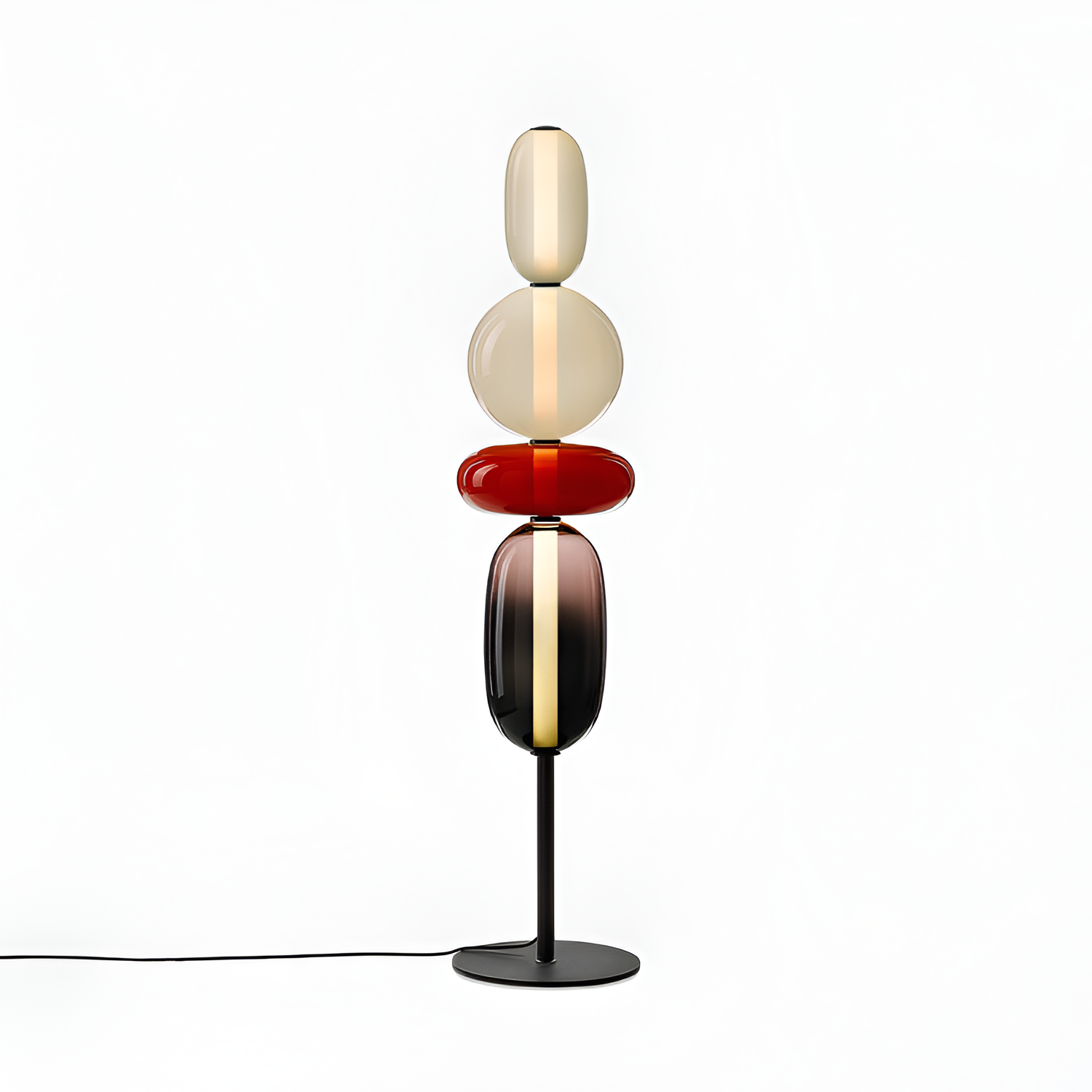 Stablet Geometrisk Glasgulvlampe - Moderne
