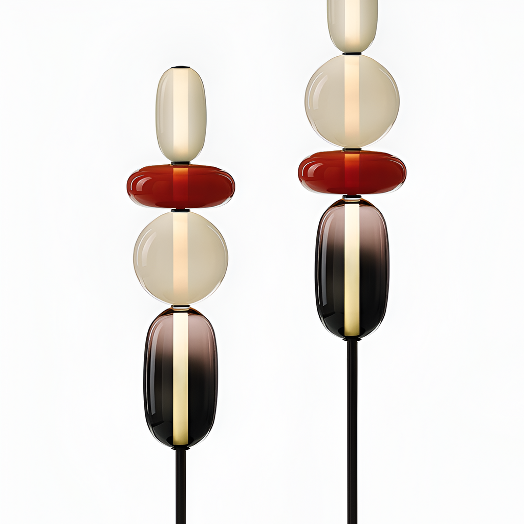 Stablet Geometrisk Glasgulvlampe - Moderne