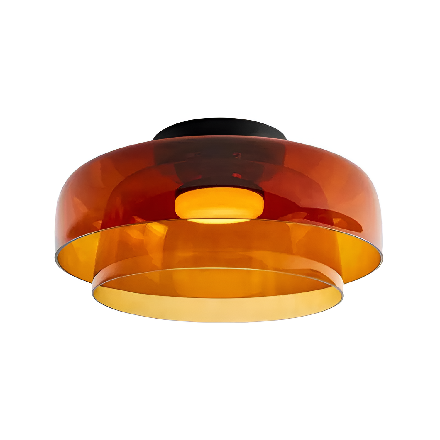 Flerlaget Transparent Glasloftlampe - Minimalistisk