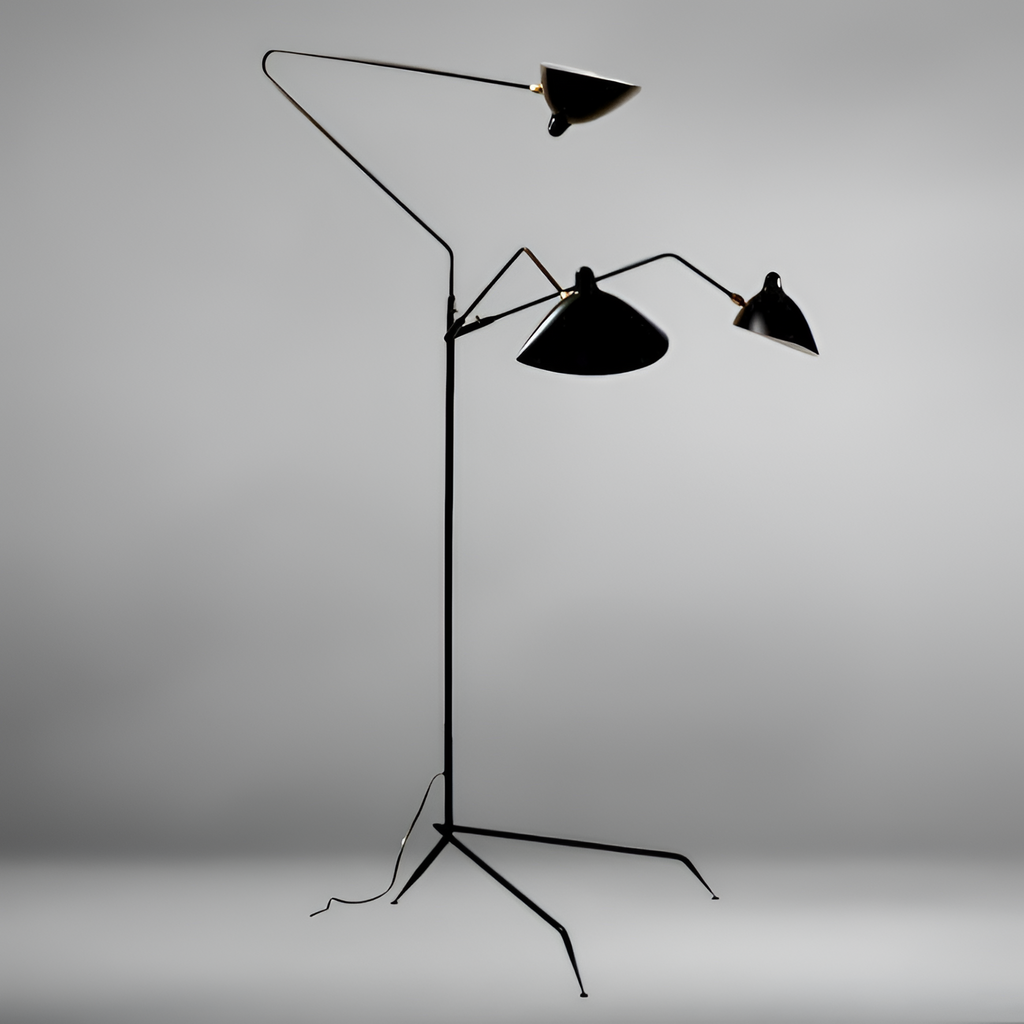 Industriel Minimalistisk Gulvlampe - Justerbar