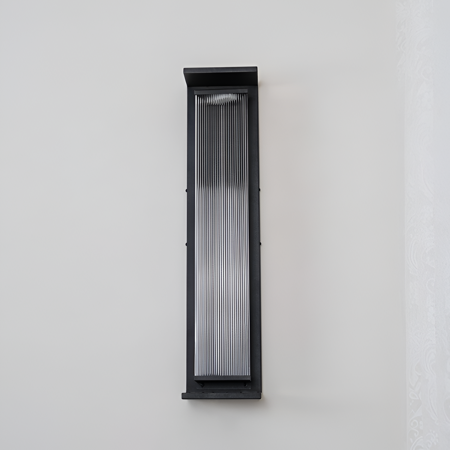 Rillet Lineær Solenergi Væglampe - Minimalistisk