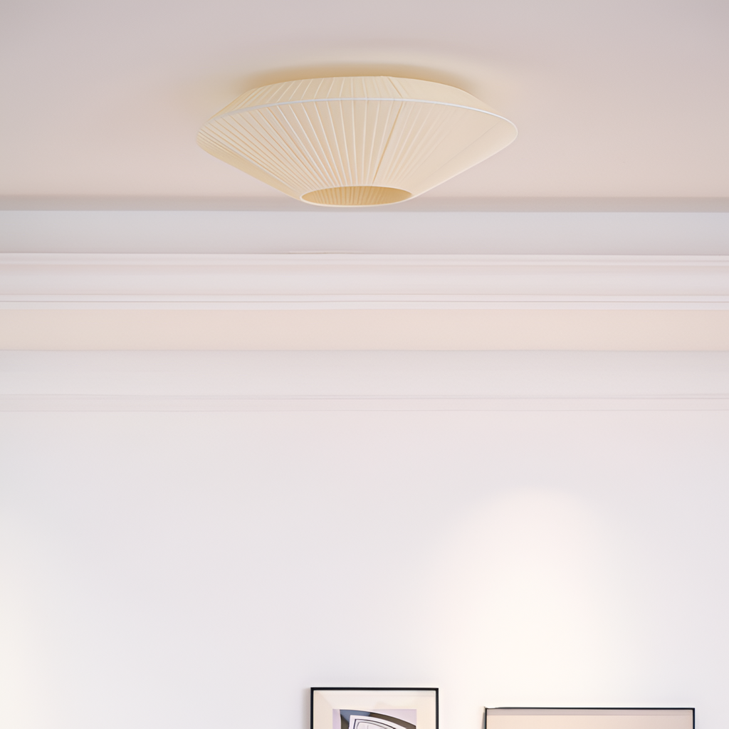 Plisseret Minimalistisk Loftlampe - Dæmpbar