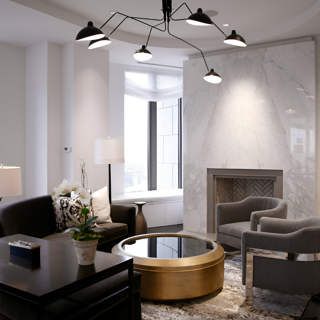 Moderne Lysekrone Med Flere Arme - Justerbar Belysning
