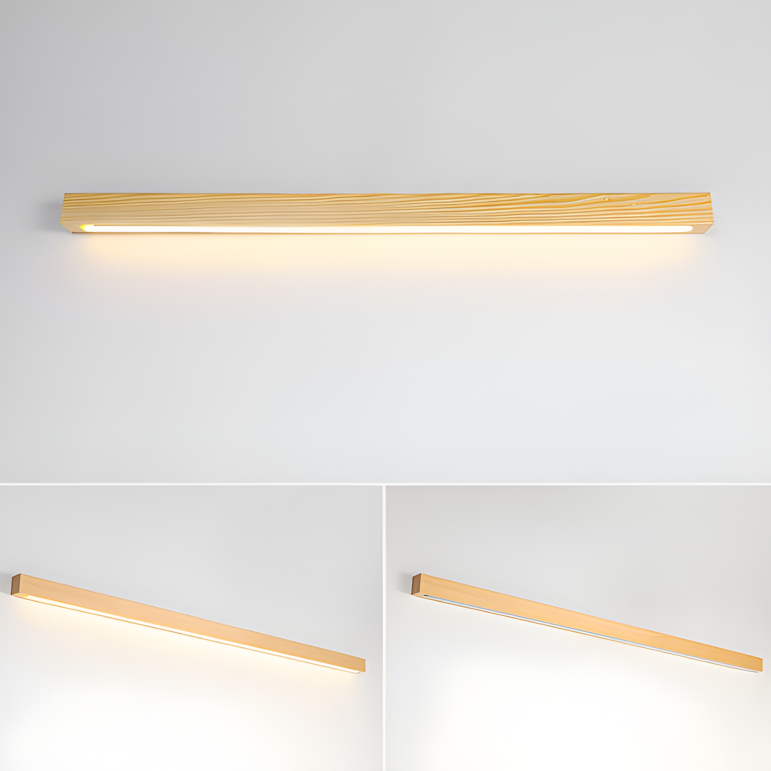 Lineær Træ Geometrisk Væglampe - Minimalistisk