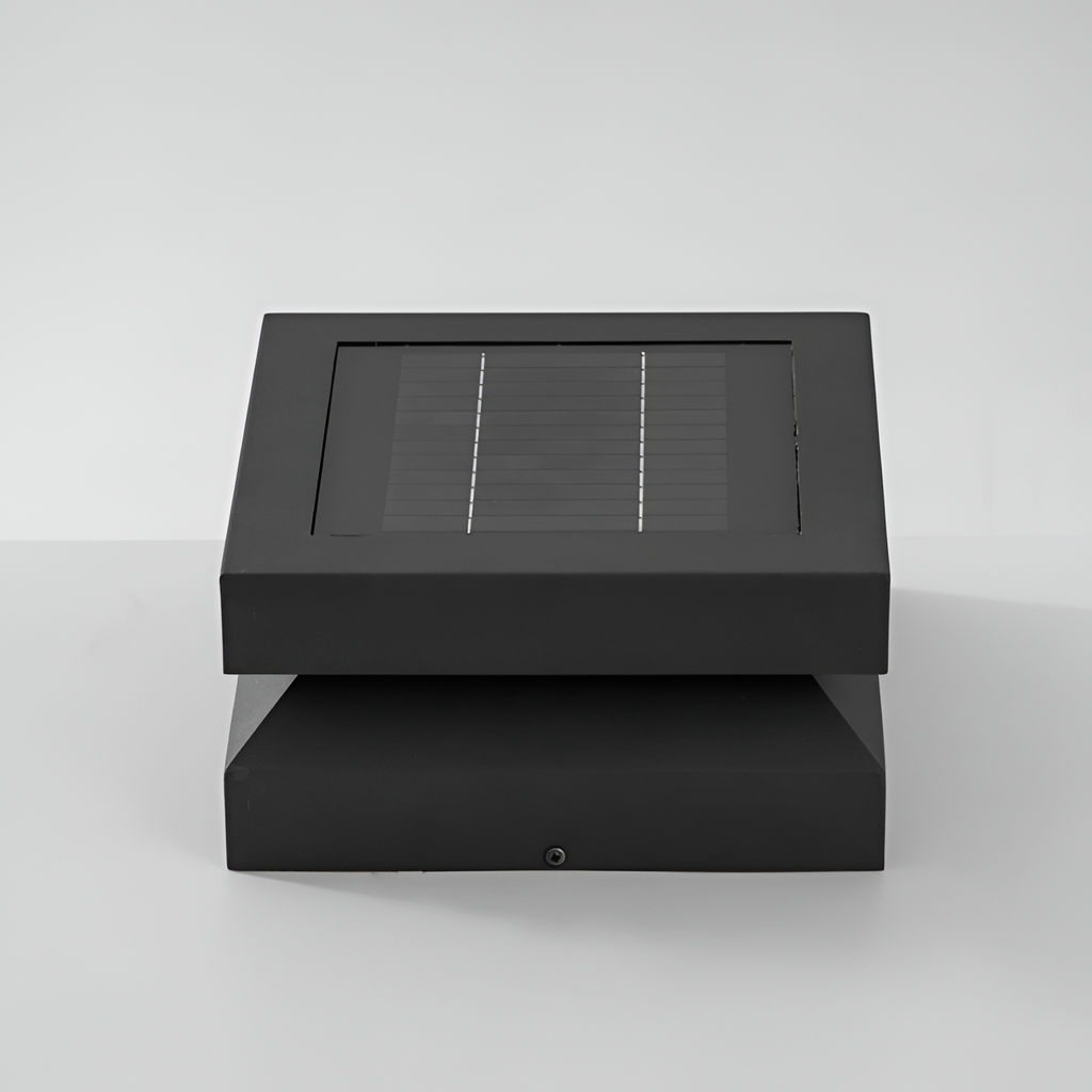 Tekstureret Finish Solcellelampe til Søjle - Minimalistisk