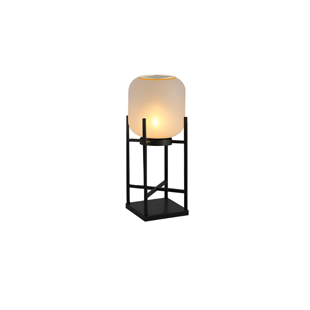 Geometrisk Industriel Solcelle Gulvlampe - Minimalistisk