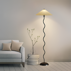 Plisseret Bølget Gulvlampe - Minimalistisk