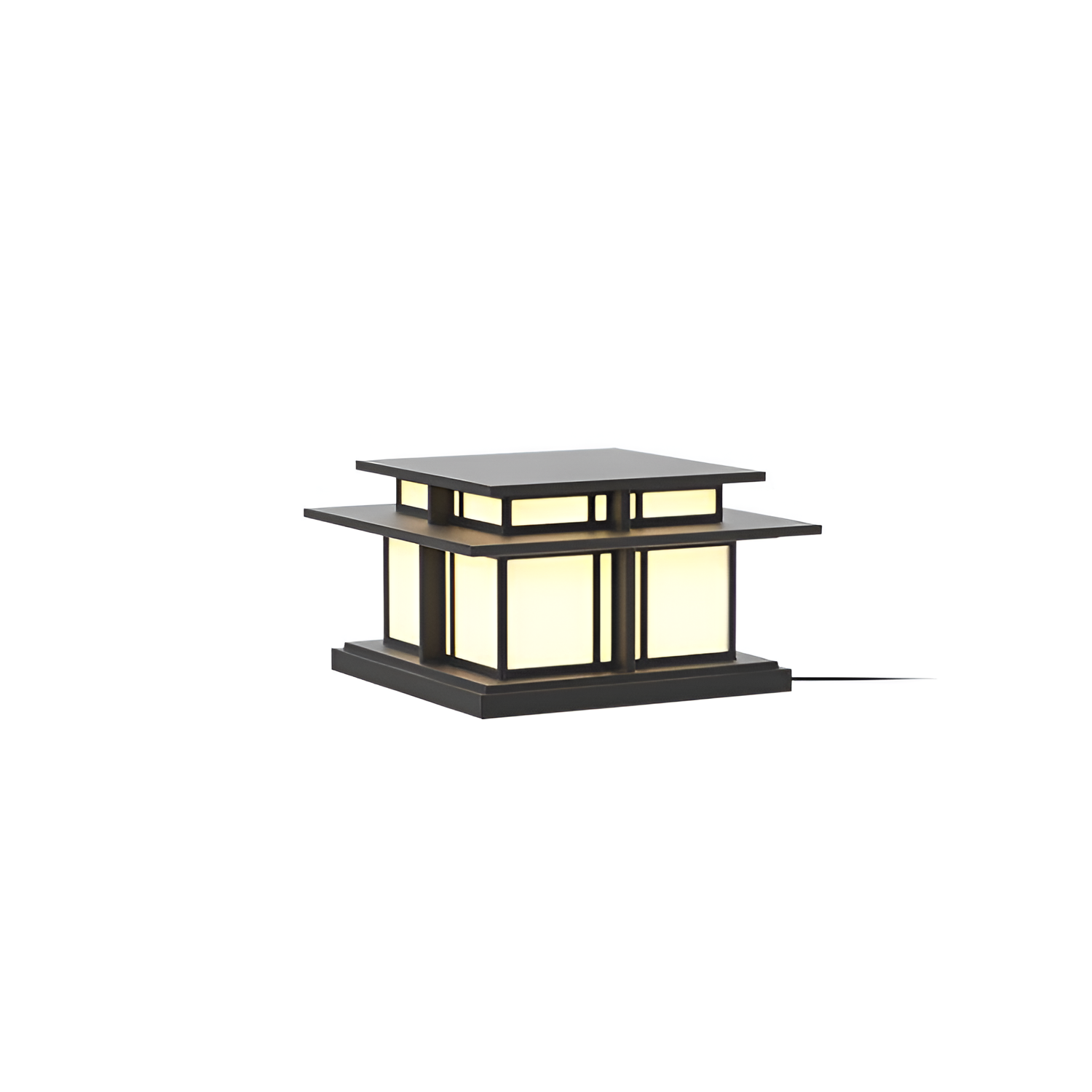 Zen-stil Solcellelampe til Søjle - Minimalistisk
