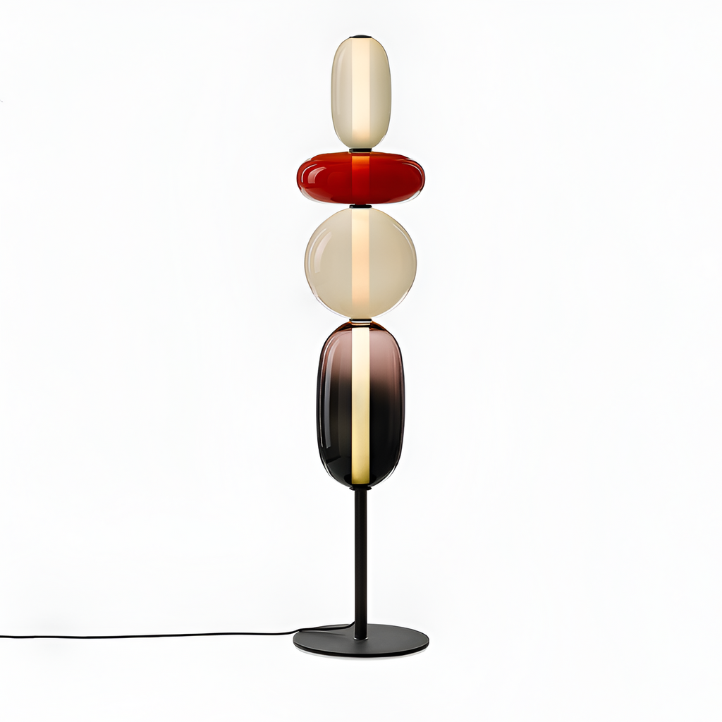 Stablet Geometrisk Glasgulvlampe - Moderne
