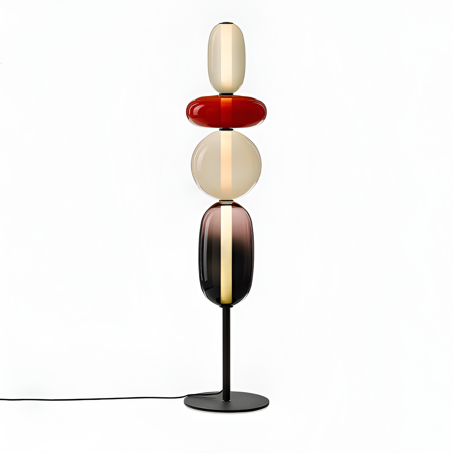 Stablet Geometrisk Glasgulvlampe - Moderne
