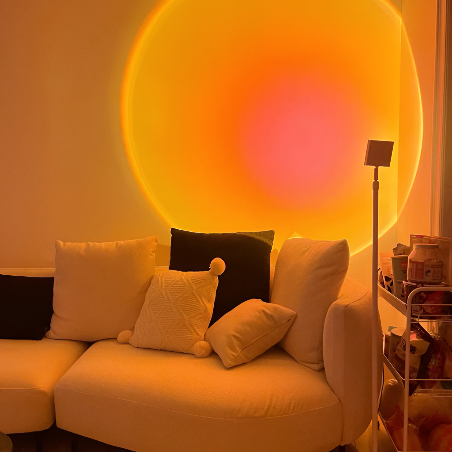 Sunset Projektionsgulvlampe - Gylden Time Stemningsbelysning