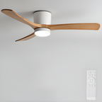 Nordisk Træ Loftsventilatorslampe - Justerbar