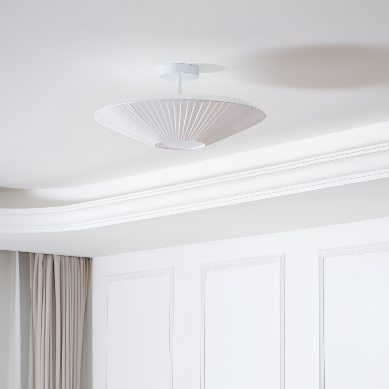 Plisseret Minimalistisk Loftlampe - Dæmpbar