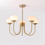 Mid Century Globe Lysekrone - Flere Lyskilder