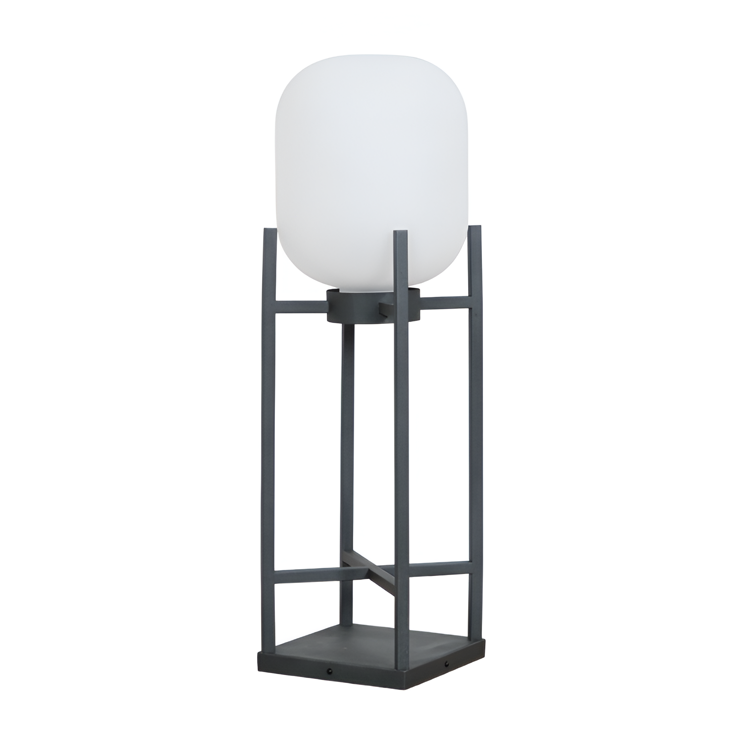 Geometrisk Industriel Solcelle Gulvlampe - Minimalistisk