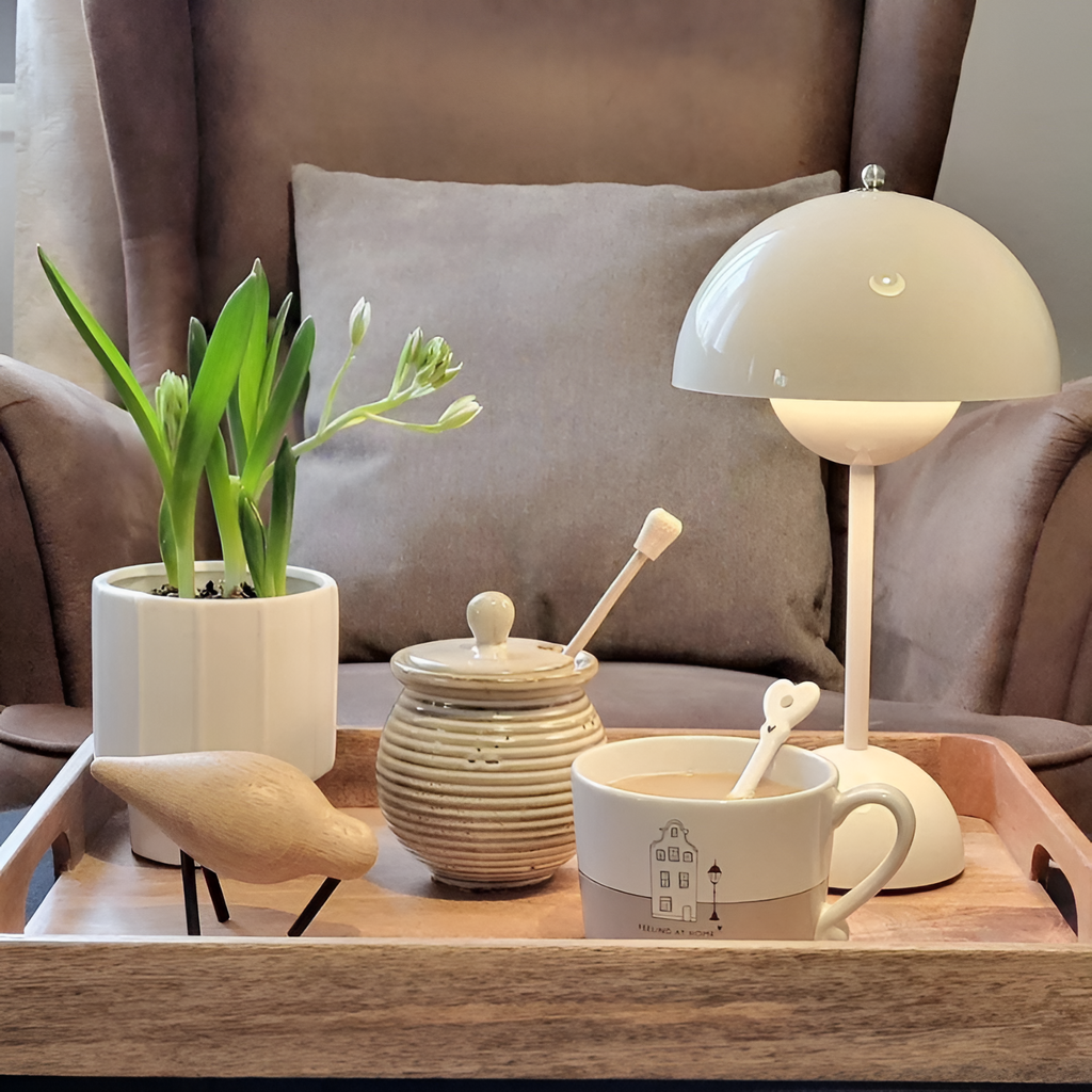 Minimalistisk Bærbar Bordlampe - Dæmpbar