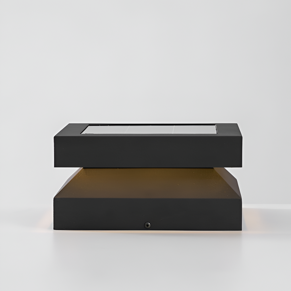 Tekstureret Finish Solcellelampe til Søjle - Minimalistisk