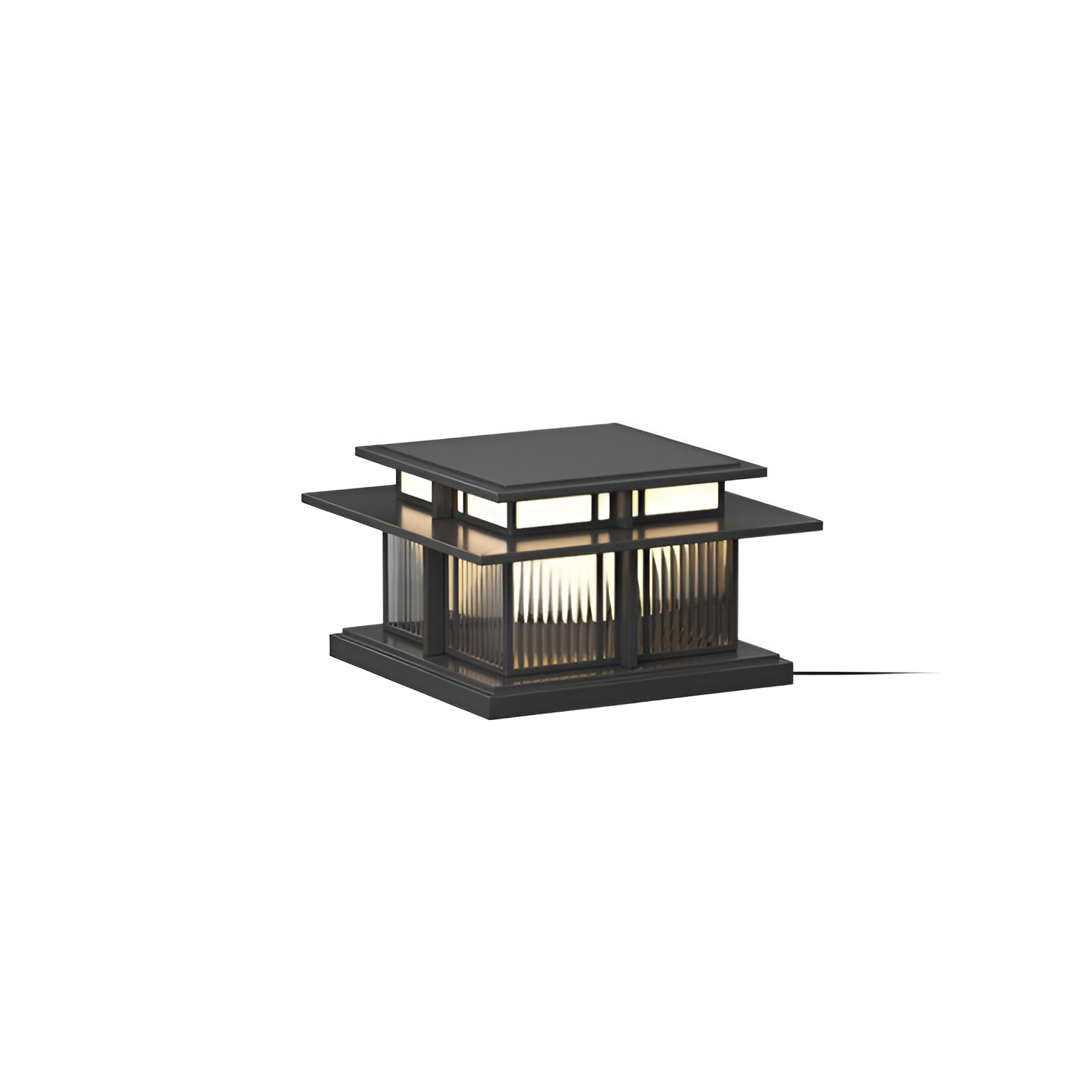Zen-stil Solcellelampe til Søjle - Minimalistisk