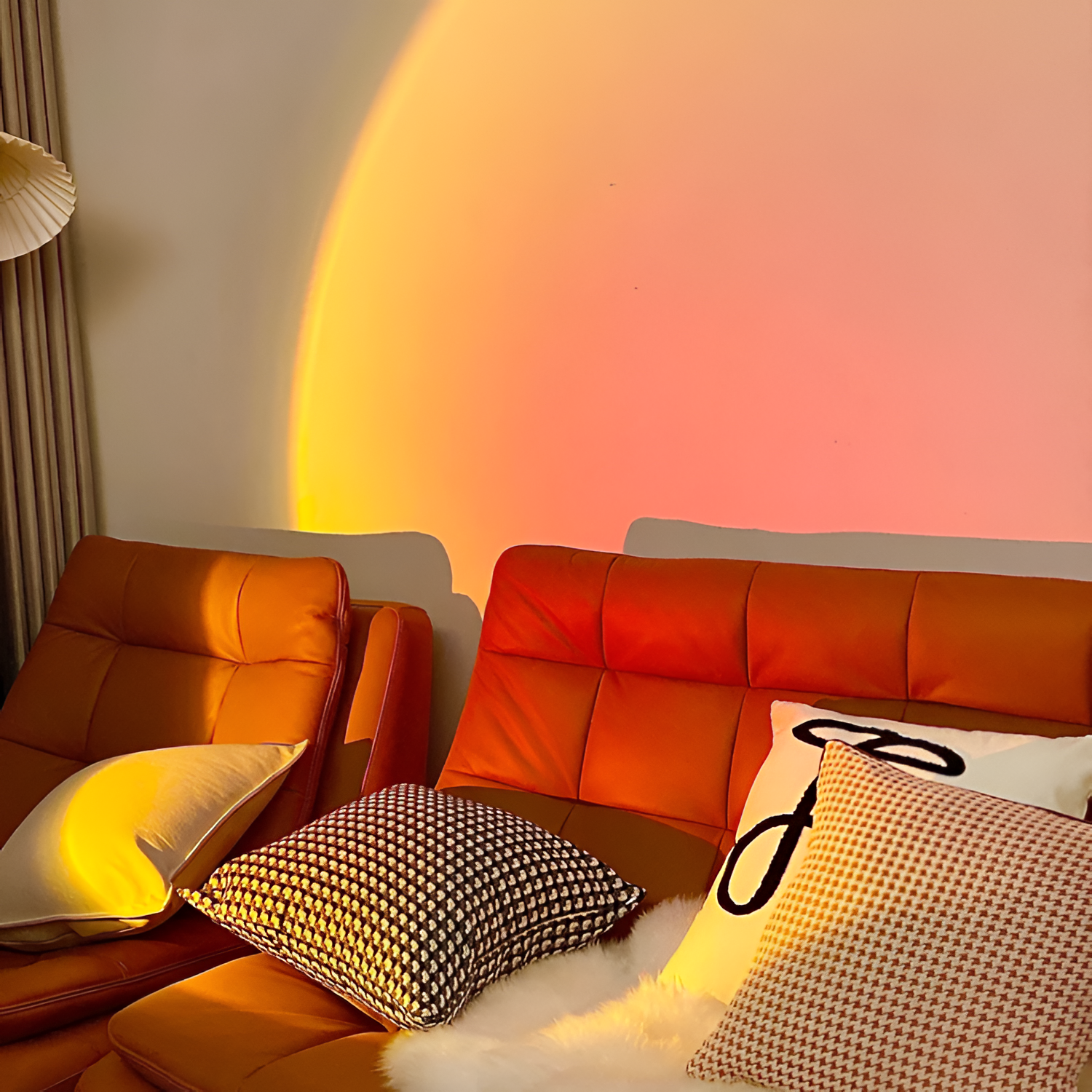 Sunset Projektionsgulvlampe - Gylden Time Stemningsbelysning
