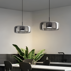 Røget Glas Pendellampe - Nordisk LED Hængelampe